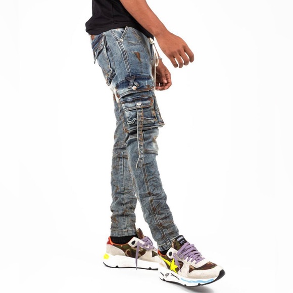 THRT Cargo DENIM brown COPPER Skinny jeans - Picture 3 of 4